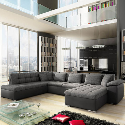 Ecksofa Nicole Eckcouch Sofa mit Schlaffunktion Wohnzimmer Wohnlandschaft