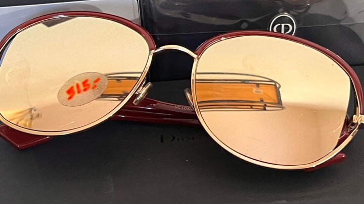 Christian Dior New Volute NOASQ Oval Red Frame Sunglasses $850 NIB