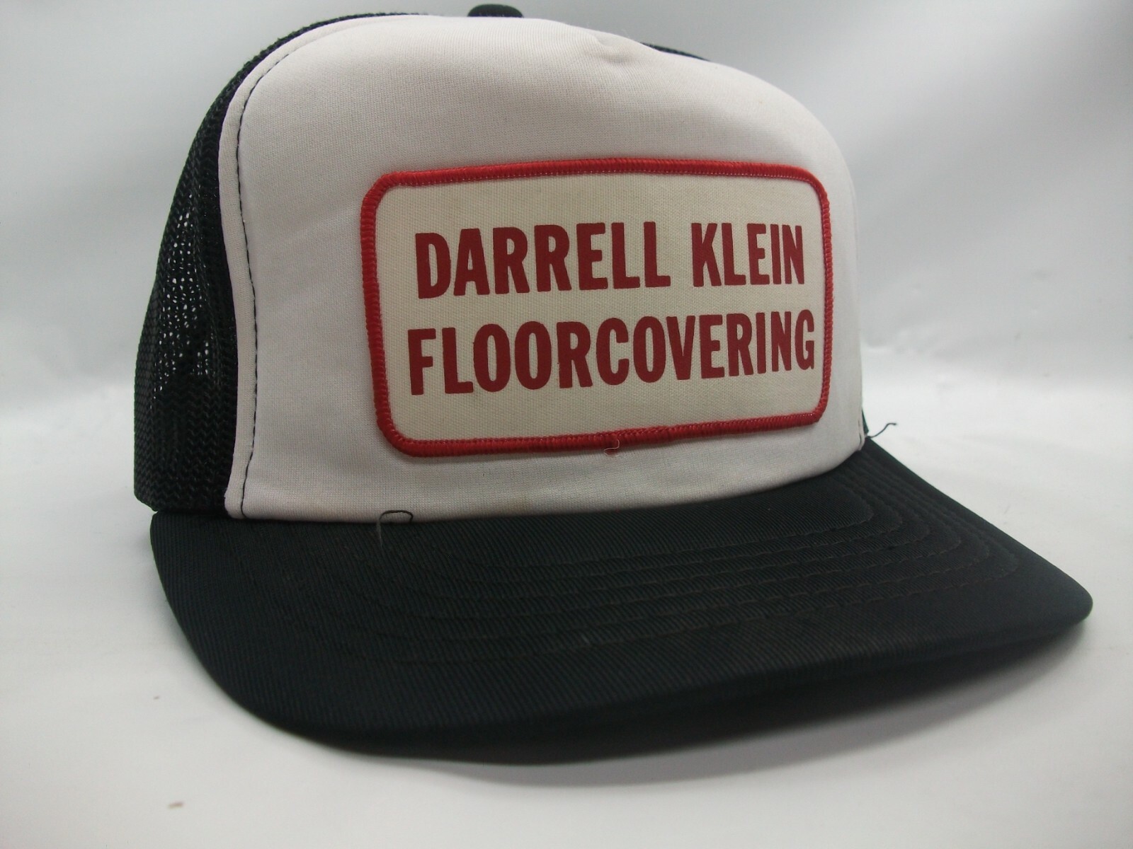 Darrell Klein Floorcovering Patch Hat Vintage Bla… - image 1