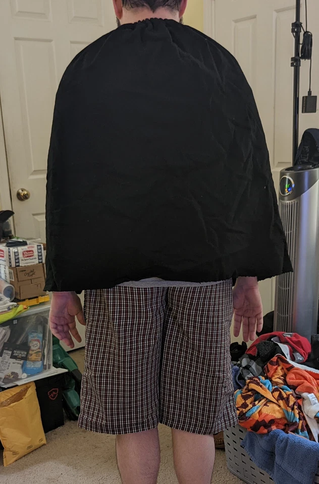 Capa de lana unisexual negra recreaciones del siglo XVIII (25 pulgadas) Foto 3 de 4