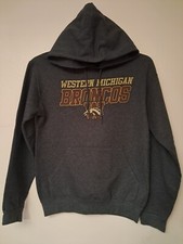Hoodie Western Michigan Broncos Grey Nublend Small Vintage