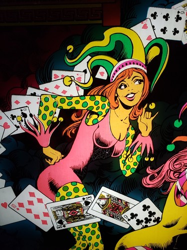 Gottlieb JOKER POKER (versione stato solido) vetro posteriore flipper originale - Foto 15 di 18