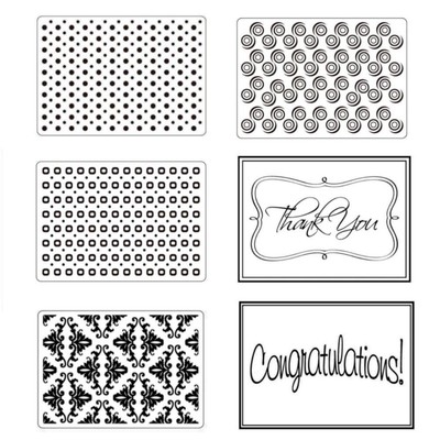 Prägeschablone C6 Hintergrund oder Schrift, Embossing Folder Darice 15