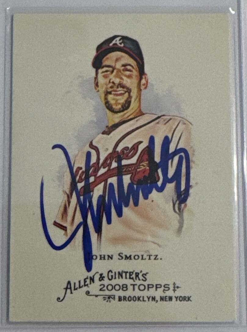 Signed 2008 Topps Allen & Ginter's #274 John Smoltz Atlanta Braves