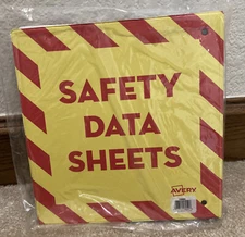 Avery SDS Binder 1-1/2" Rings 11-3/16"Wx2-2/3"Dx11-5/8"H Red/Yellow 18950