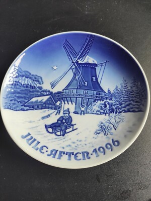 Bing & Grondahl (BG) Weihnachtsteller 1996 Wasser in der alten Mühle KOSTENLOSER UK-VERSAND