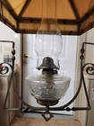 Antique Slag glass oil light — photo 5