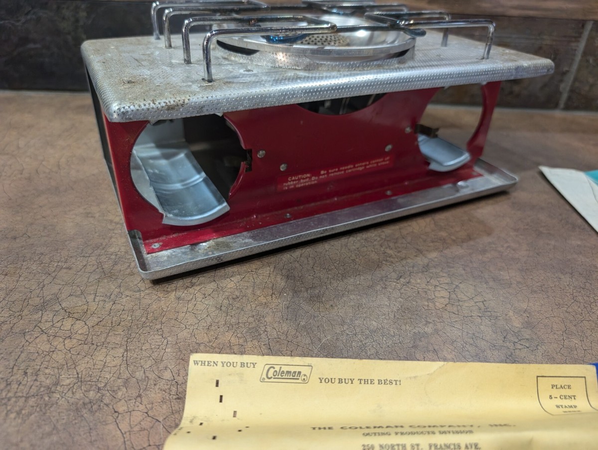 Vintage Coleman Aluminum Picnic Stove 5404 One Burner with Box +