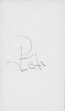 Paul McIntosh Signed Index Card Buffalo Sabres