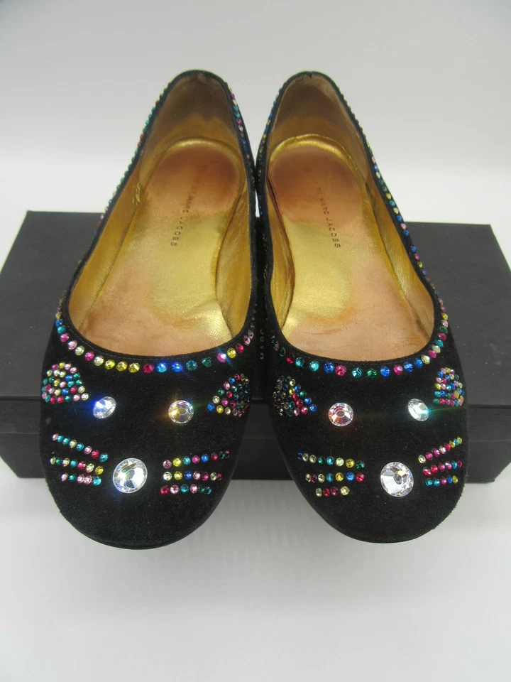MARC BY MARC JACOBS NEGRO CARA DE GATITO CRISTAL PLANOS talla 39,5 Foto 2 de 4