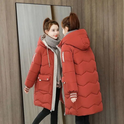 Winter Women Long Parka Jacket Hooded Thick Overcoat Warm Puffer Coat Outerwear - Picture 19 of 38