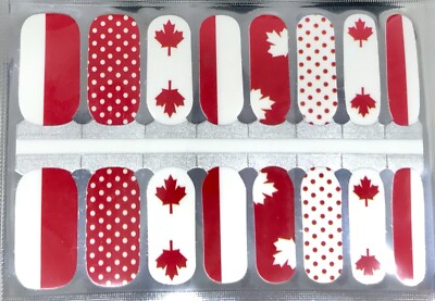 Color Nail Polish Strips 16ct. Canadian Love READ DESCRIPTION BELOW