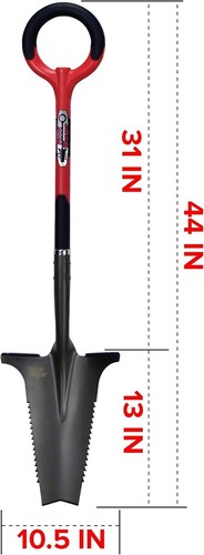 Ergonomic Red Shovel with Serrated Blade - Ideal for Root cutting and Digging - Picture 5 of 9