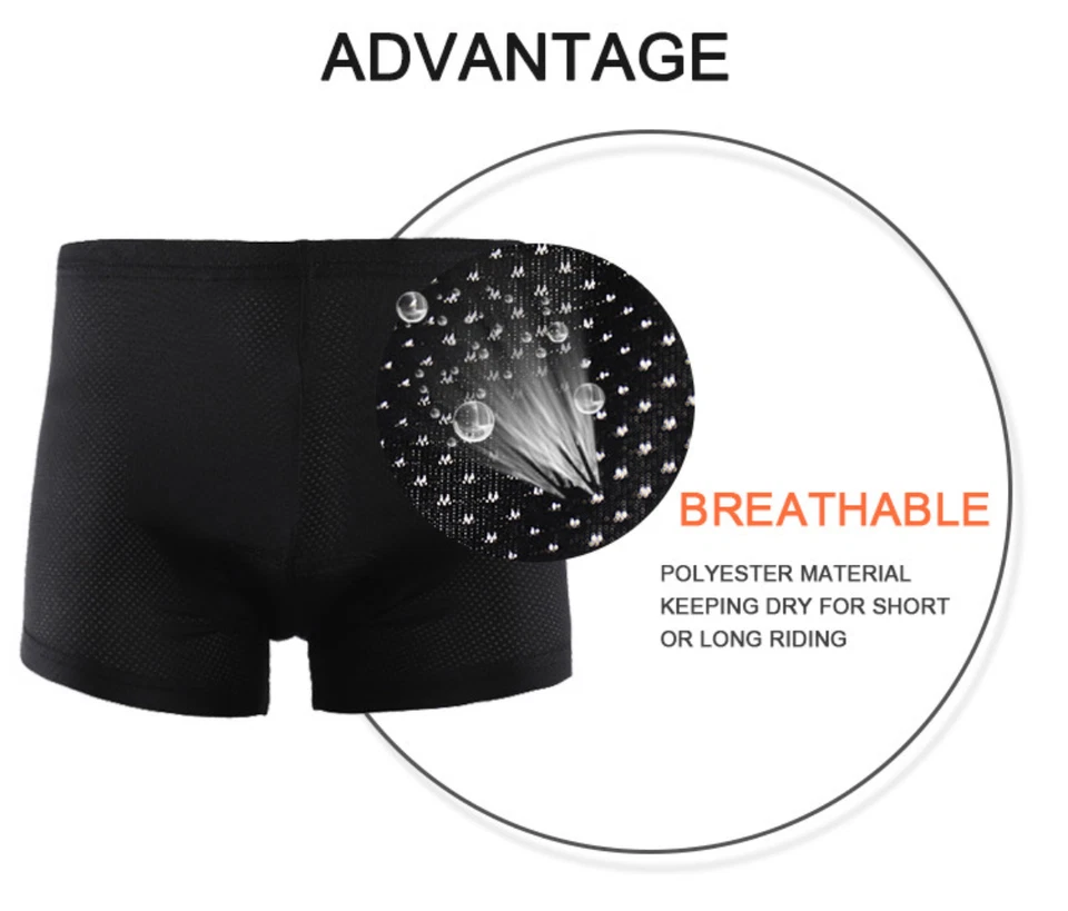 Hombres Mujeres Bicicleta Ciclismo Ropa Interior Pantalones Cortos 3D Acolchados Bicicleta MTB Forro Pantalones Cortos Foto 2 de 4