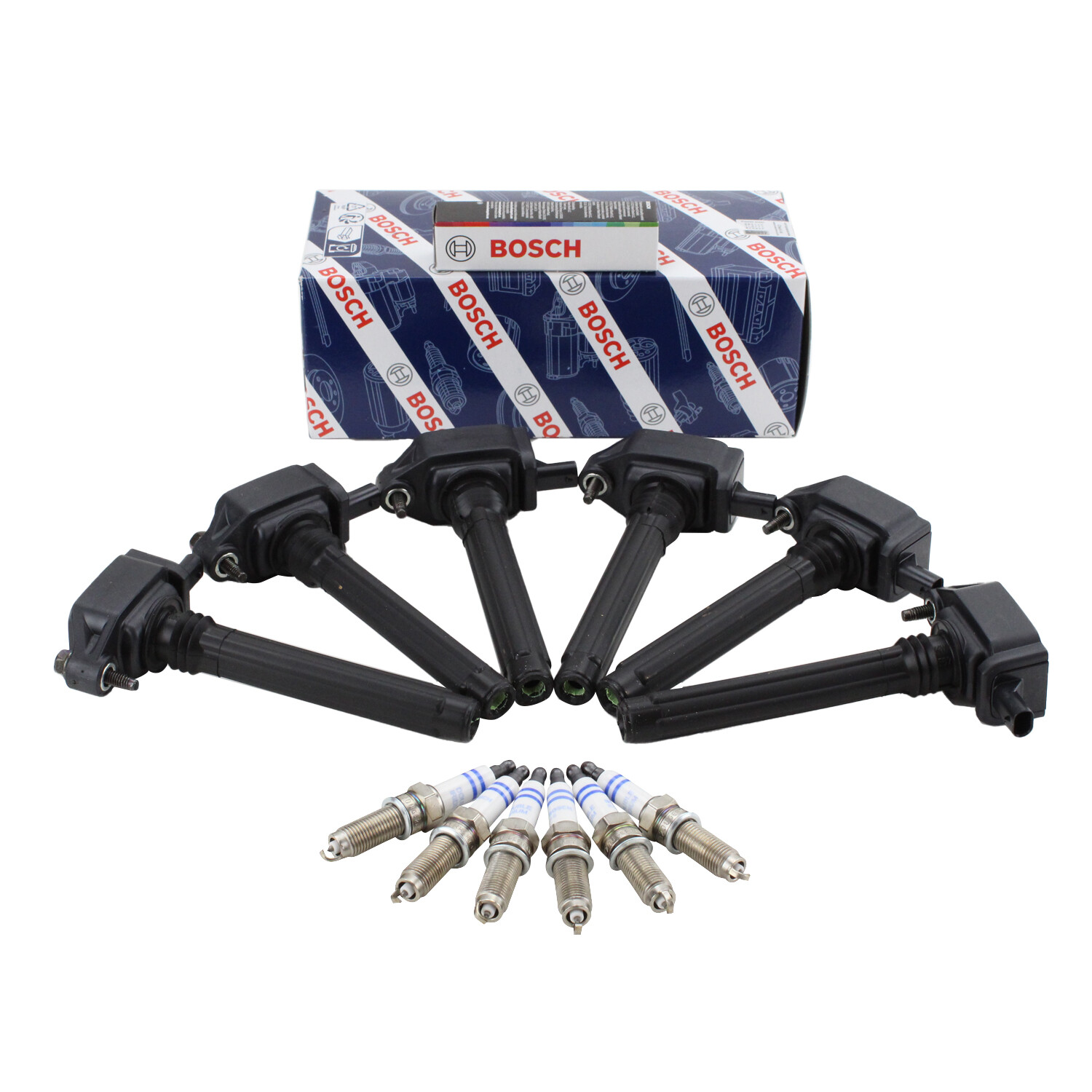 Bosch Ignition Coil Kit 6 Pieces Iridium Platinum Gap 0.039