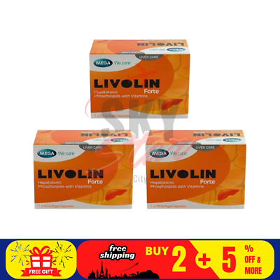 3 X Livolin Forte 50'S Liver Cleanse Detox Vitamin Supplement