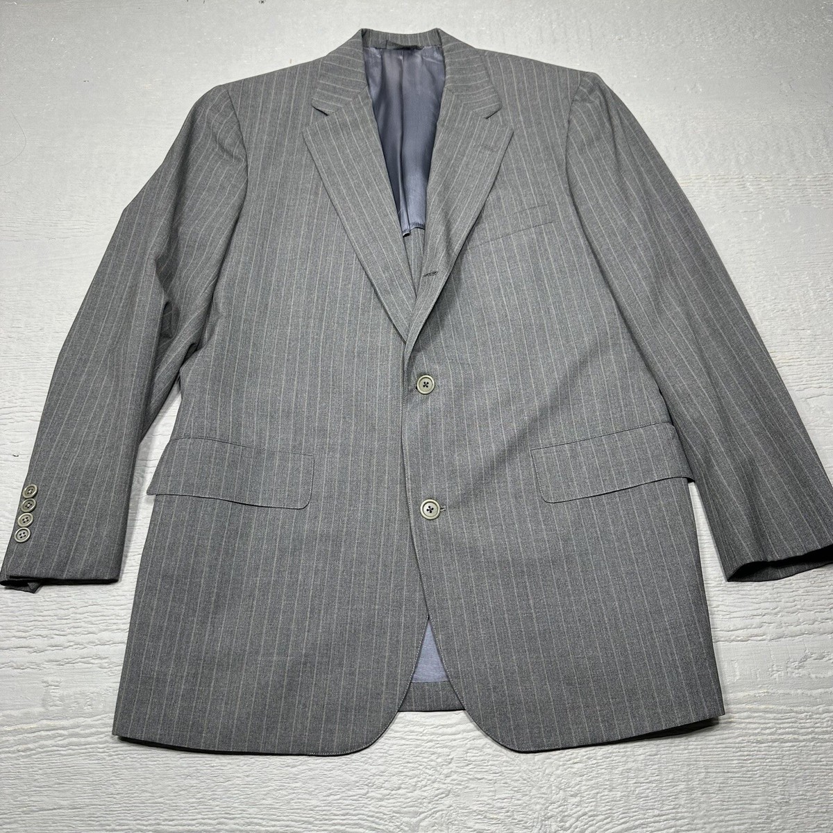 Brooks Brothers 【MADE IN USA】スーツ 40R Brooks Brothers Suit Blazer Mens 40R Gray Pinstripe 3 Button