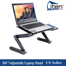 360° Adjustable Laptop Stand Folding Laptop desk Sofa Table Bed Notebook w/Tray