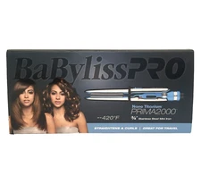 BaByliss Pro Prima2000 Mini Iron BABSS2000, 3/4" Nano Titanium Plates, Blue