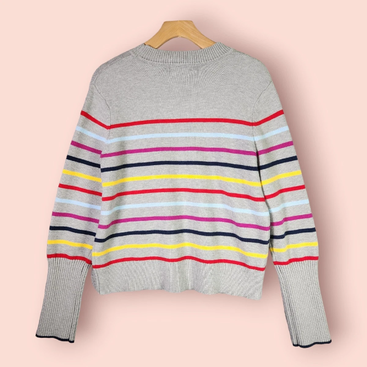 Pink Flambe, Cashmere Merino Crew Neck Cardigan