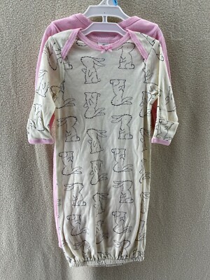 Gerber  I Love You  Bunny Infant Sleeper Gowns - Set of 2