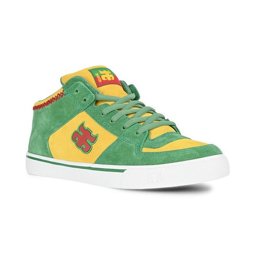 IPATH Reed Scarpe Da Skate Mid-Top - Verde/Giallo/Rasta | eBay