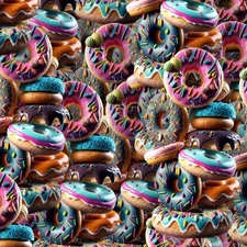 Frosted Donuts 42 - 18"x46" Hydrographic Film Hydro Dipping