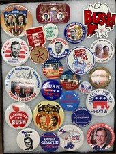 George H W Bush Campaign button Lot (50+)