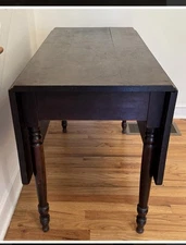 19th Century Antique Drop Leaf Table Walnut