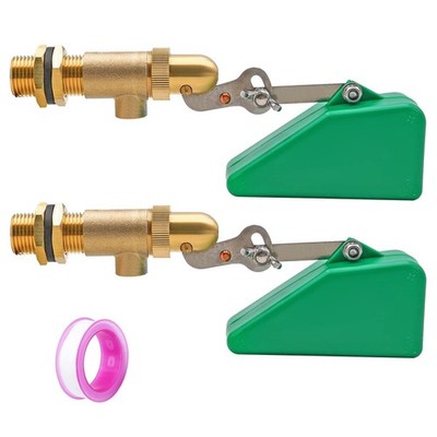 2Pcs 1/2'' Brass Float Valve with Adjustable Arm for Water Tank, Troughs & Aquari