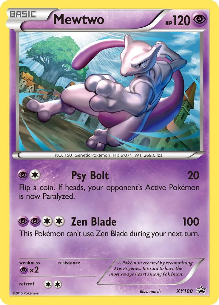 Pokemon Mewtwo XY: Black Star Promos XY100 Holofoil NM XY Promos Promo