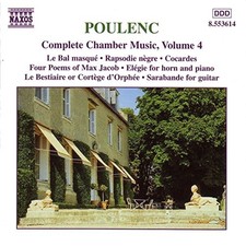 Image of Francis Poulenc - Poulenc: Complete Chamber Music, Vol.4 [CD]