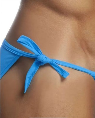 BARELY Men's Side-Tie Blue Eye Bikini underwear or swimwear too So cool, So HOT!