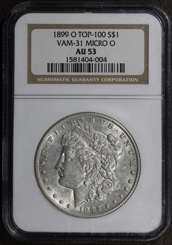 1899-O (AU53) Morgan Silver Dollar $1 NGC - Micro O Top 100 Variety