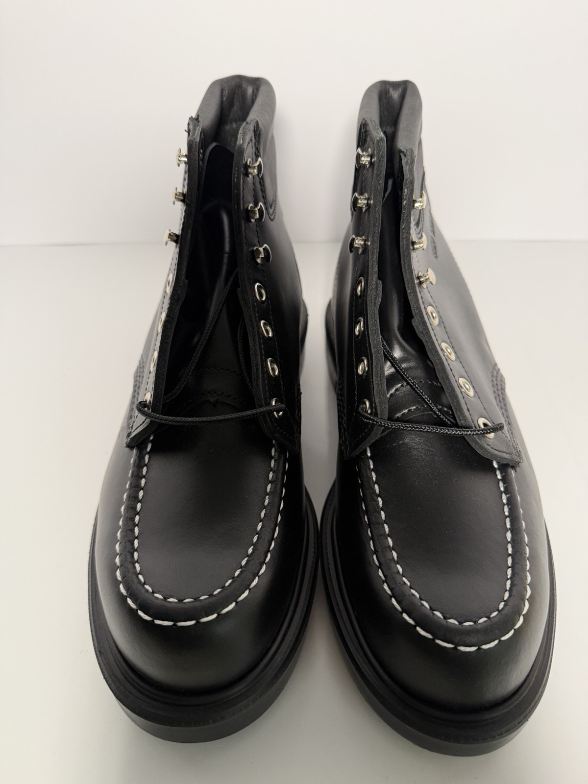Red Wing 8133 SuperSole Classic Moc Toe Boots Black Chrome Men’s 9.5 E Seconds image 6