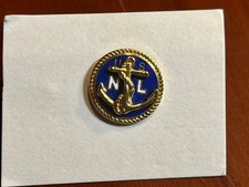 Vintage US NL United States Navy League Anchor Enamel Lapel Pin