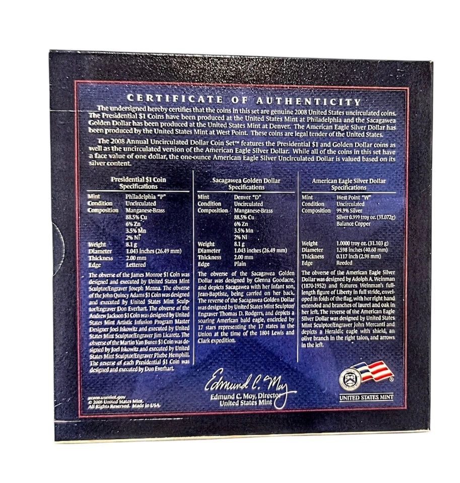 2008 United States Mint Annual Uncirculated Dollar Coin Set - Image 2 of 4