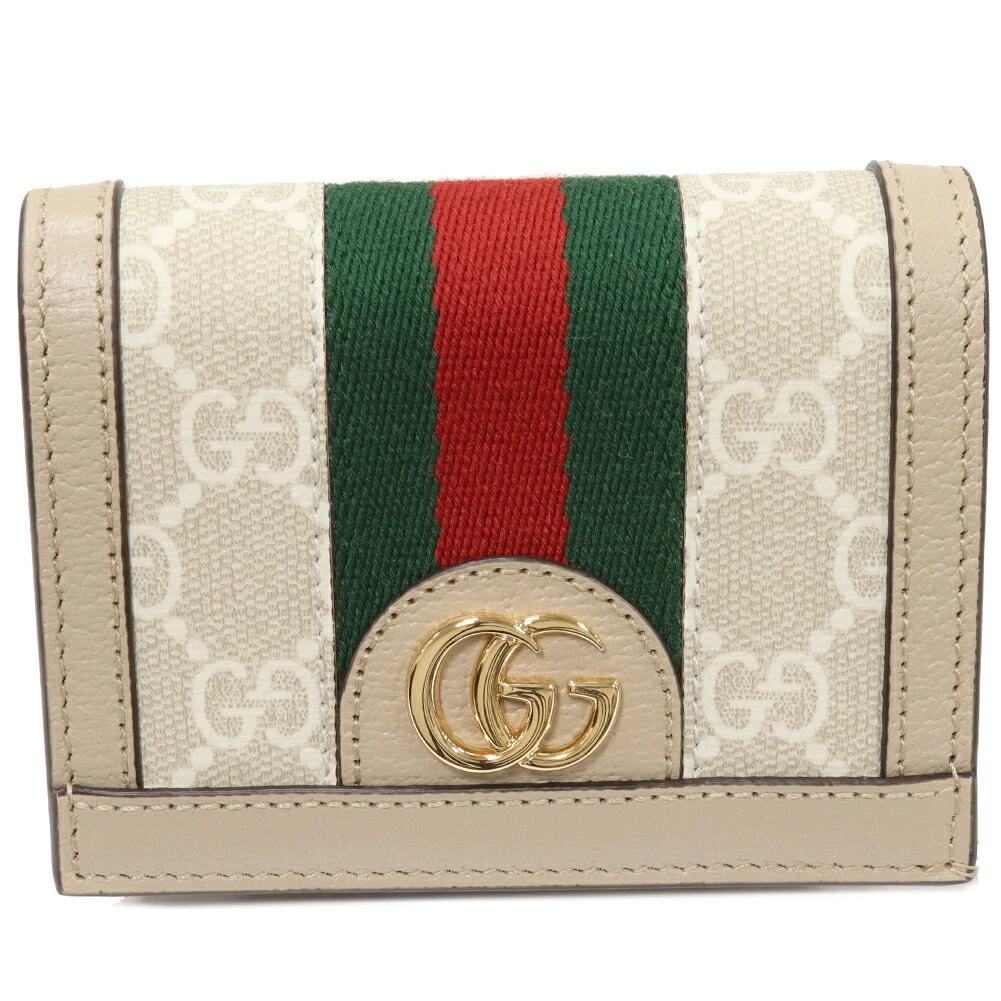 Portefeuille Gucci Bi Fold (avec porte monnaie) Offidia GG Supreme Card Case Wallet PVC