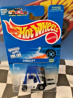 Hot Wheels 1997 Mainline #642 CAT Forklift WHITE BW & 5SP China