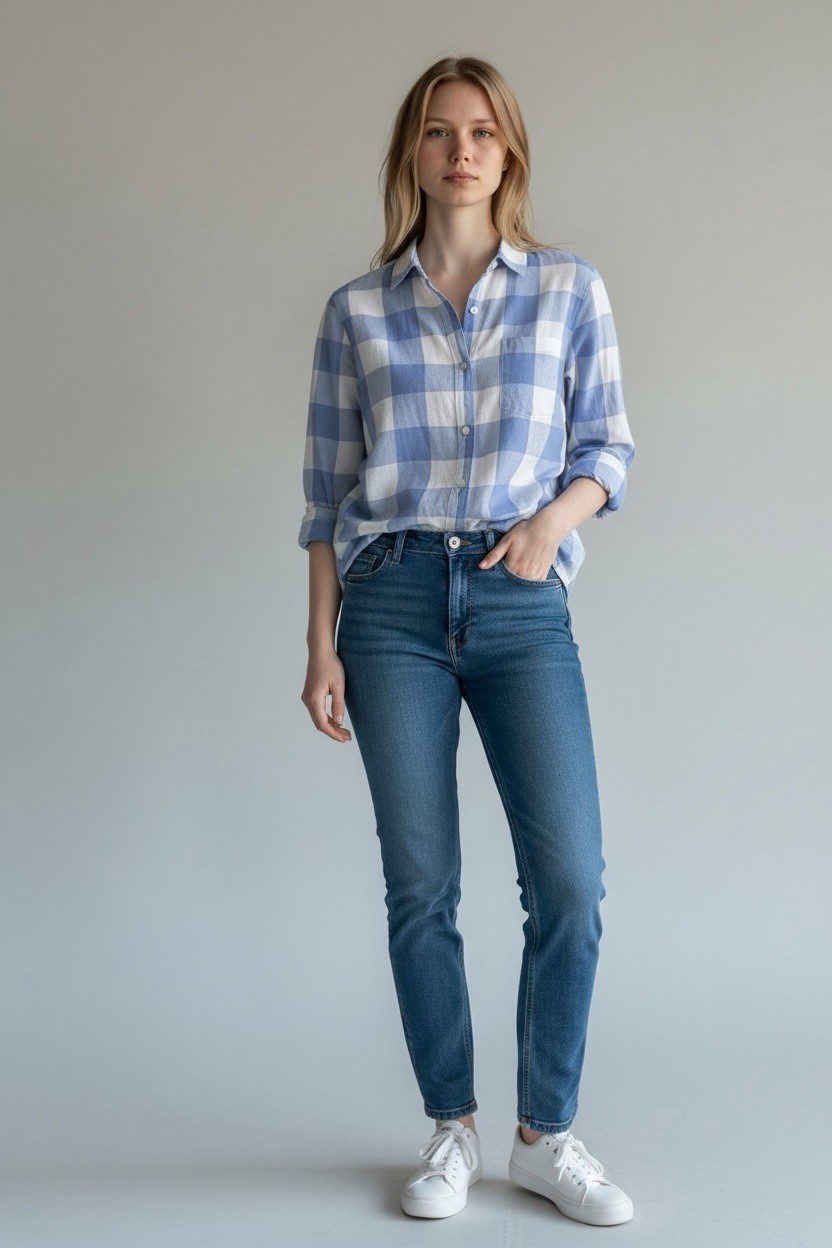 J Crew Women’s Size Medium Long sleeve Purple Plaid Button Down Shirt