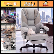 Ergonomic Gaming Office Chair - Heavy Duty High Back with Footrest & Lumbar Supp