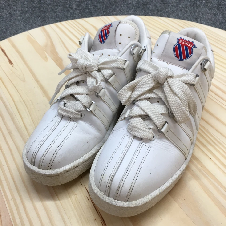 K-Swiss Zapatos Juveniles 3.5 Universitarios Clásicos Zapatillas bajas Blanco Imitación Cuero Foto 3 de 4