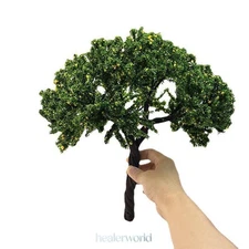 2PC HO/OO Scale 10-15CM Miniature Summer Trees Model Railroads Scenery Plants