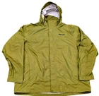 Marmot Rain Jacket Men Green Windbreaker Hooded Nylon Lightweight Full Zip 2XL