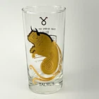 Vintage 1960s Anchor Hocking Zodiac Horoscope Highball Glass Taurus Mcm