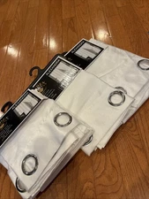 3 New Golden Alexandra Faux Silk Window Panel With Grommets 54” X 84”