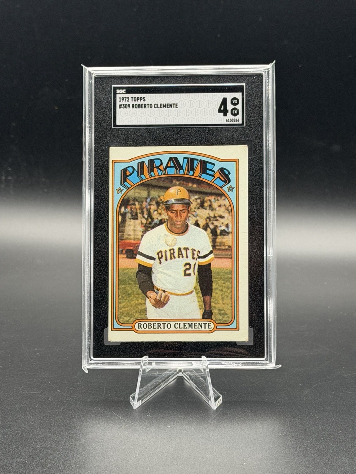 1972 Topps #309 Roberto Clemente Pittsburgh Pirates HOF SGC 4 VG-EX