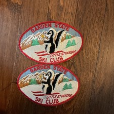 Pair Of vintage ski Club patches