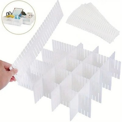 12 Stck. Kunststoff Gitter Schubladenteiler Schneiden Verstellbar Schublade Organizer