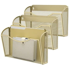 Wall File Organizer,Hanging Wall Mounted File Folder Binder Holder Organizer ...